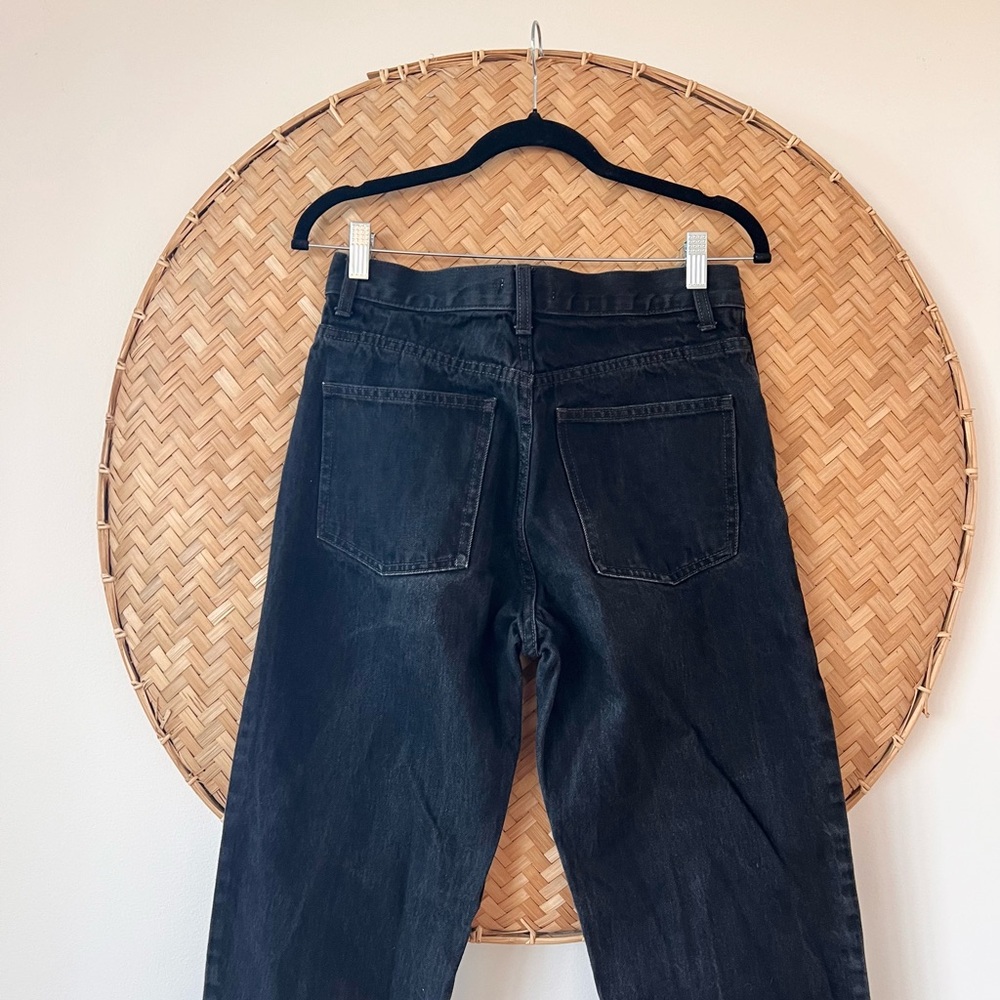 UNIQLO UNISEX CLASSIC BLACK JEANS CAPSULE WARDROBE CLOSET STAPLE PREP PREPPY EUC - Picture 8 of 12